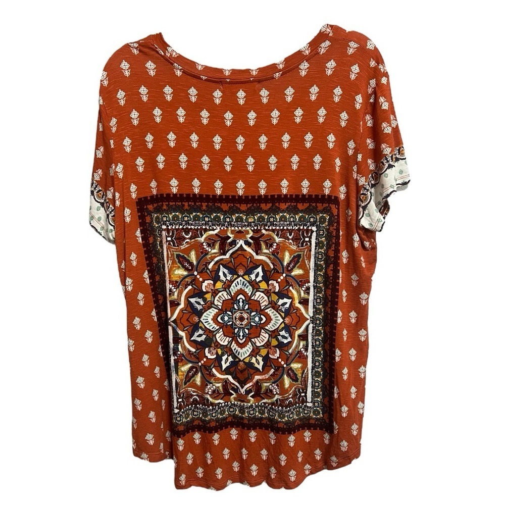 Farmers Market Floral Lotus Flower Round Neck Short Sleeve Tee Size XL - Picture 5 of 8